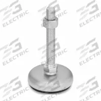 JW WINCO Male-End Leveling Mount: Swiveling Stud, 3/8"-16 Thread Size, 3.15 in, 3,147 lbf Capacity (MPN 31-80-3/8X16-150-B1-SK). Key specifications — Base Shape: Round; Load Capacity: 3,147 lbf; Thrust Pad Material: Buna-N; Includes: Nut; Hex Size: 11/16 in.