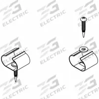 FIBERGRATE Fiberglass Grating Clip: 316 Stainless Steel, T12 Clip Assembly, Clip Only (MPN 734282/25)