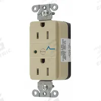 HUBBELL Receptacle: Duplex, 5-15, Ivory, 125V AC, 15 A, 2 Pole / 3 Wire (MPN SNAP5262IS)