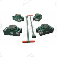 HILMAN ROLLERS Machine Roller Kit: 240,000 lb, 8 in Deck Ht, 6 3/4 in L x 6 3/4 in W, (4) Rollers (MPN RS-120-SLP). Key specifications — Top Plate Surface: Rubber Padded; Includes: (2) Handles; Brand: HILMAN ROLLERS; Color: Green.