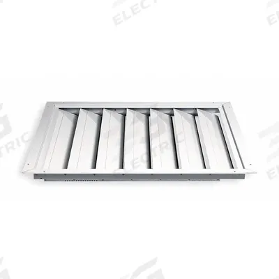 Dayton 50"H-W 4.5"L Alu Ceiling Shutter Dampr: For 48 in Fan, Single Panel, 50 in H - Ceiling/Roof-Mount Backdraft Dampers