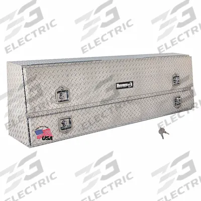 BUYERS PRODUCTS Contractor: Topside Truck Box, Double Lid Lid, T-Handle, Single Point locking - Dual Flip-Up Drop-Down Door Topside Boxes