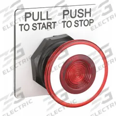 SCHNEIDER Mushroom Head Push Button: Red, 30 mm Mounting Size, Non-Metallic, Maintained (MPN 9001SKR9R). Key specifications — Brand: SCHNEIDER; Action: Maintained; Series: 9001SK; Push Button Material Type: Non-Metallic.