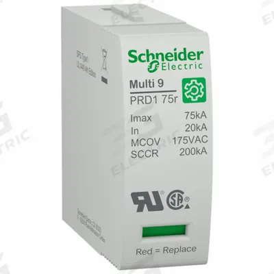 SCHNEIDER Surge Arrester Cartridge: 120 V - DIN Rail Internal-Mount SPD Replacement Modules