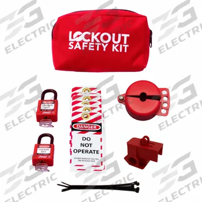 ZING Portable Lockout Kit: Valve, Keyed Different Padlocks, Red - Portable General Lockout Kits