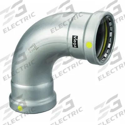 VIEGA MEGAPRESS Crimp Elbow Fitting: 3 in Pipe x 3 in Pipe Size, Press-fit x Press-fit - Gas Steel Press Pipe Fittings