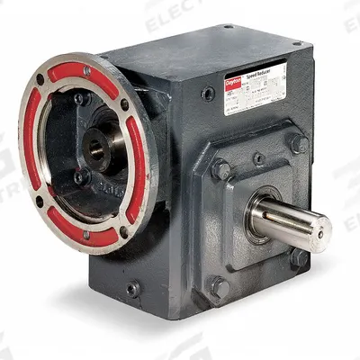 Dayton Speed Reducer: 40:1, 44 RPM, 1.5 hp Input Max, 1563 in-lb Output Max, Keyed - Direct-Drive Right-Angle Speed Reducers