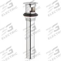 GROHE Sink Drain: Chrome, 6 1/2 in Overall Ht, 2 1/4 in Overall Dia, 1 1/4 in Pipe Dia (MPN 28951000). Key specifications — Product Type: Sink Drain; Brand: GROHE; Finish: Chrome; Includes Overflow: Yes.