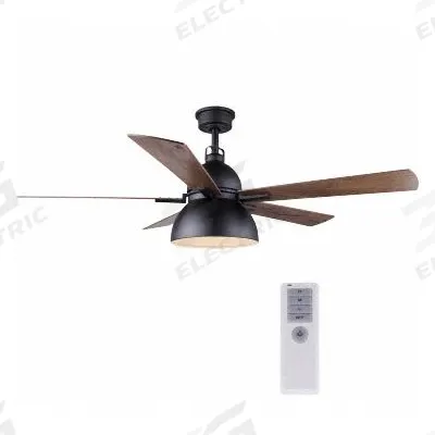 CANARM Ceiling Fan: 52 in Blade Dia, Matte Black - Decorative Office Ceiling Fans