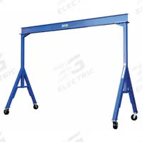 APPROVED VENDOR Fixed Gantry Crane: Fixed Span, Fixed Ht, 6,000 lb Load Capacity, Steel, 10.9 ft (MPN FHS-6-15). Key specifications — Rotating Legs: No; Brand: APPROVED VENDOR; Height Adjustability: Fixed Height; Mobility Under Load: Stationary.