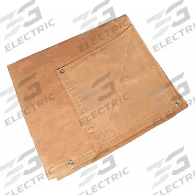APPROVED VENDOR Tarp: 7.5 ft Lg, 5.5 ft Wd, Heavy Duty, 20 mil, Cotton Canvas, Brown - Canvas Tarps