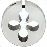 OSG Round Threading Die: 1/4"-24 UNS, 1 in OD, Solid, High Speed Steel (MPN 2702900)