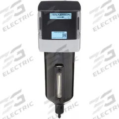 WILKERSON Compressed Air Filter: Particulate, 3/8 in NPT, 5 micron, 145 cfm, 250 psi Max Op Pressure (MPN F28-03-SL00B). Key specifications — attr110055: F28; attr110008: WILKERSON.