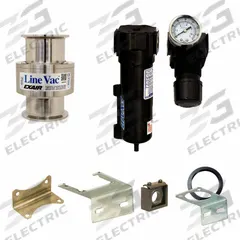 EXAIR Vacuum Conveyor Kit: For 3 in Hose I.D., 2 3/4 in Vacuum ID, 4 1/4 in Vacuum OD (MPN 163300-316). Key specifications — Product Type: Sanitary Flange Line Vacuum Kit; Air Inlet Thread Size: 1/2 in; Brand: EXAIR.
