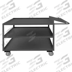 APPROVED VENDOR Utility Cart: 1,200 lb, 3 Shelves, 52 in L x 31 in W x 41 in H Overall Dim, Flat (MPN OPC-3648-3-95). Key specifications — Caster Wheel/Tread Material: Polyurethane; Brand: APPROVED VENDOR; Caster/Wheel Configuration: (2) Rigid.