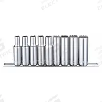 WESTWARD Socket Set: 3/8 in Drive, 9 Piece, 12-Point, SAE, 1/4 in to 5/8 in (MPN 53PN43). Key specifications — attr1224269: 3/8 in; attr1204685: Tether Ready; attr1204650: 1/4 in to 5/8 in; attr1204673: Socket Bits Not Included; attr1204688: WESTWARD; attr1206170: Deep Sockets.