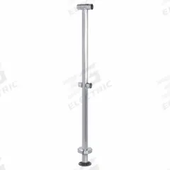 LAVI 316 Cable Rail Center Post: 4 in x 4 in, Center, Floor Mounted Rail Mounting, 2 Rail Levels (MPN 49-D134/4). Key specifications — attr1047618: LAVI 316; attr1047619: Silver; attr1047628: Round; attr1047632: Stainless Steel; attr1047638: 2; attr1047646: Floor Mounted.