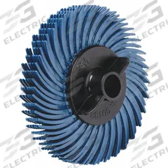 SCOTCH-BRITE Radial Bristle Disc: Type C, 2 in Dia x 3/8 in Wd, 3/8 in Arbor, Ceramic, 400 Grit (MPN 7000028529). Key specifications — Connector Size: 3/8 in; Brand: SCOTCH-BRITE; Connection Type: Arbor Hole.