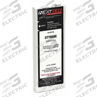 NEXTTEQ Detector Tube: NEXTEQ NX-1000, C8H8, Gas Detection Tube, Styrene ( C8H8 ) - Gas Detection Tubes For Use In NEXTTEQ NX-1000 Pumps
