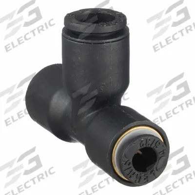 LEGRIS Push-Fit Tee Fitting: 4 mm OD x 6 mm OD x 4 mm OD Size, Tube x Tube x Push-to-Connect - Nylon & Nickel-Plated Brass Tube Fittings