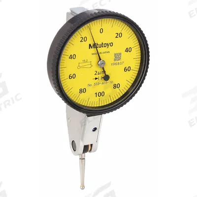 MITUTOYO Horizontal Dial Test Indicator: 0 mm to 0.2 mm, Horizontal, Metric - Dial Test Indicators - Horizontal & Tilted-Face Styles