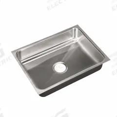 JUST MANUFACTURING Kitchen Sink: 24 in Overall Lg, 18 in Overall Wd, 5 1/2 in Bowl Dp, 21 in Bowl Lg (MPN USADA1824A55-J). Key specifications — Brand: JUST MANUFACTURING; Color Family: Silver/Gray.