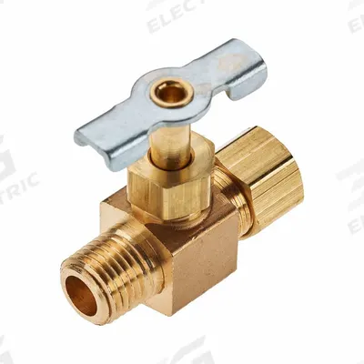 Parker Needle Valve: Inline Valve Body, Brass, Screw-In Bonnet, 1/8 in Pipe Size - Brass Straight-Body Needle Valves