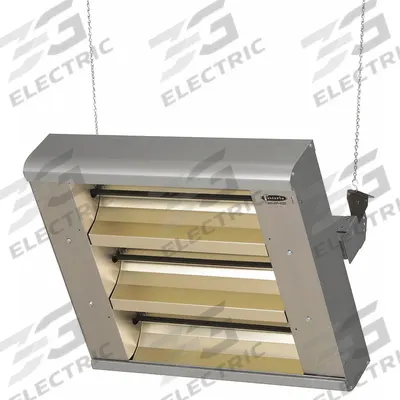 FOSTORIA Electric Infrared Heater: 4800W Watt Output, 240V AC, 1 or 3 Phase, Hardwired - Indoor/Outdoor Suspended Infrared Radiant Electric Ceiling Heaters