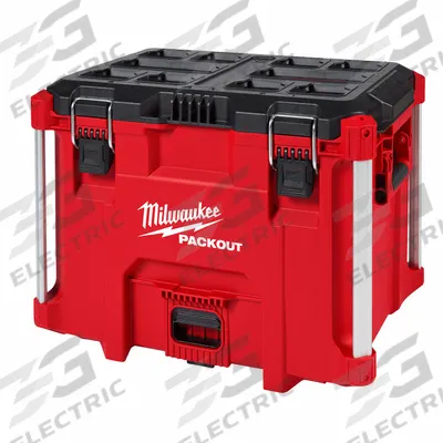 MILWAUKEE PACKOUT Tool Box: Polymer, Black/Red - PACKOUT Tool Boxes