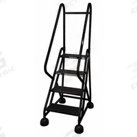 COTTERMAN Rolling Ladder: 3 ft Platform Ht, Partially Assembled, Steel, Wt-Actuated Auto-Lock (MPN ST-421 A2 C7 P5). Key specifications — Includes Handrails: Handrails Included; Material: Steel; Brand: COTTERMAN; Color: Black.