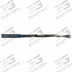 CHAINFLEX Control Cable: 17 AWG, 25 Conductors, Order by the Foot, TPR Jacket, 1,000 V (MPN CF9-UL-10-25). Key specifications — Conductor Material: Copper; Conductor Configuration: Single; Minimum Bend Radius Factor - Fixed: 3 x OD; Minimum Bend Radius Factor - Flexible: 4 x OD; Includes Ground: Yes; Minimum Bend Radius Factor - E-Chain: 5 x OD; Resistance Properties: Flame Retardant; Standards: CEI 20-35.