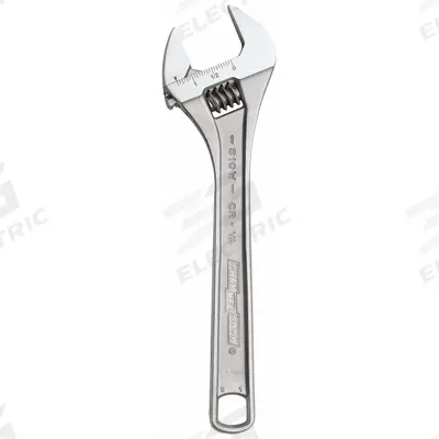 CHANNELLOCK Adjustable Wrench: Alloy Steel, Chrome, 6 in Overall Lg - General Purpose Adjustable Wrenches