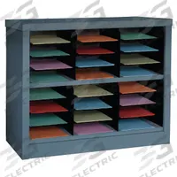 APPROVED VENDOR Literature Organizer: Gray, 24 Compartments, Includes Label Holders (MPN 5CRY0). Key specifications — attr986470: Yes; attr986455: Gray; attr986477: Polypropylene; attr986454: APPROVED VENDOR; attr986487: Mail and Literature Sorter.