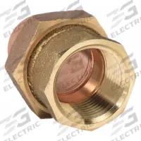 NIBCO Sweat Fitting Union: 1 in CTS x 1 in Pipe, Cup x FNPT, Bronze (MPN 733LF 1)