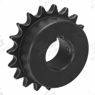 TSUBAKI Single Strand Sprocket: 40, For 1/2 in Chain Pitch, 1 1/8 in Bore Dia, 19 Teeth - Size 40 Fixed-Bore Roller Chain Sprockets