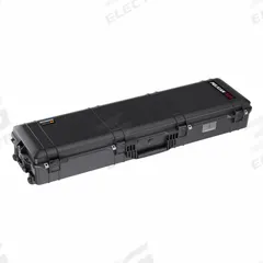 PELICAN Protective Case: 14 in x 55 in x 8 in, Black, 2 Wheels, 25 lb Wt (MPN 1755AIR). Key specifications — attr1188351: PELICAN; attr1188334: Plastic; attr1188336: Padlock.