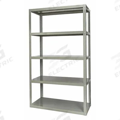 HALLOWELL Metal Shelving: Starter, Extra-Heavy-Duty, 60 in x 24 in, 84 in Overall Ht - Extra-Heavy-Duty Bolted Standalone Open Metal Shelving
