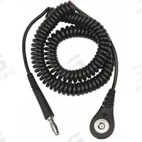 DESCO Magnetic Snap Coil Cord: Metal, No Strap, Black, 1 Strap Conductors, 6 ft Cord Lg - Max, 09180. Key specifications — attr1050630: DESCO; attr1050614: Black; attr1050625: No Strap; attr1057994: Coiled.