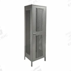 LYON Storage Cabinet: 24 in x 21 in x 78 in, 4 Adj Shelves, Swing Handle & Padlock Hasp, Legs, Gray (MPN DD1130DP). Key specifications — Brand: LYON; Body Panel Type: Ventilated; Base Type: Legs; Cabinet Color: Gray; Frame Assembled: Assembled.