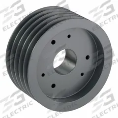 APPROVED VENDOR V-Belt Pulley: C105, 5 Groove, 10.9 in OD, Bushed Bore, E, For C/CX Belt Section (MPN 5C105E). Key specifications — Pulley Industry Number: C105; Pitch Diameter: 10.5 in (C); For Belt Section (broad, with similar types): C or CX.