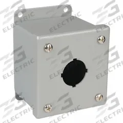 WIEGMANN Push Button Enclosure: 30mm, 1 Holes, Carbon Steel, NEMA 4 (MPN PB1). Key specifications — attr211299: WIEGMANN; attr1043605: Washdown-Corrosion-Resistant.