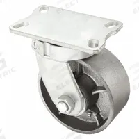 APPROVED VENDOR Plate Caster: Corrosion-Resistant, Swivel, Iron, 6 in Wheel Dia, 3 in Wheel Wd (MPN P27S-D060NR-16). Key specifications — Wheel/Tread Color: Silver; Brand: APPROVED VENDOR; Roll Up: Swivel.