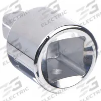 WESTWARD Socket Adapter: 1/2 in Output Drive Size, Square, 2 1/8 in Overall Lg, Chrome (MPN 45J217). Key specifications — attr1204997: Square; attr1205006: WESTWARD; attr1204986: Chrome; attr1205002: Locking Not Included.