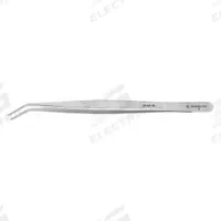 EXCELTA Tweezers: Stainless Steel, Point, Bent Tip (MPN 24-SA-SE). Key specifications — attr1002355: Stainless Steel; attr1002345: EXCELTA; attr1002348: Stainless Steel; attr1002358: Serrated; attr1002361: 24; attr1024781: Standard.