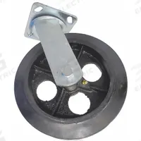 DAYTON Swivel Caster: 750 lb Load Capacity, 8 in Overall Lg, 2 in Overall Wd, Rubber/Steel, Black (MPN S004). Key specifications — Material: Rubber; Compatible Grainger Part Number: 4ZZ53C; Color: Black; Brand: DAYTON; Manufacturer Part Number: S004.