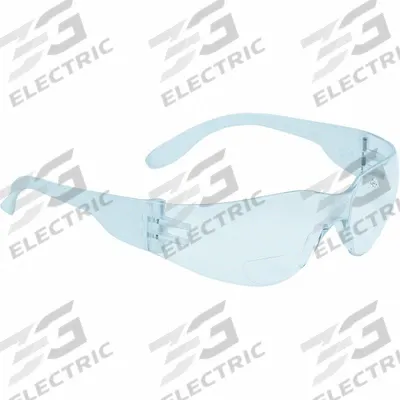 DELTA PLUS Reader Safety Glasses: Clear Lens Color, Scratch-Resistant, Bottom, +2.0 - Basic-Fit Visitor Reader Safety Glasses