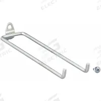 TRITON PRODUCTS Double Rod Pegboard Hook: 1/4 in_1/8 in Peg Hole, Screw-In, Surface, Silver, 5 PK (MPN 72818). Key specifications — Finish: Zinc-Plated; Color: Silver; For Tool Type: Hammers; Includes: Screws; Locking System: Screw-In; Mounting Type: Surface; Material: Steel; Accessory Type: Double Rod Hook.