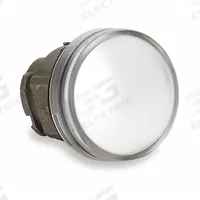 SCHNEIDER ELECTRIC Pilot Light Head: 22 mm Panel Mounting Hole Dia, White, Smooth, LED, XB4 Series (MPN ZB4BV013). Key specifications — Brand: SCHNEIDER; Compatible Lamp Module Type: Universal LED Module; Compatible with Series: XB4.