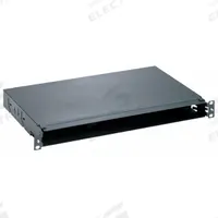 PANNET Fiber Mount Tray: Full-Wd, 1 RU, 11 3/16 in Dp, Black Powder Coated Steel, 1 3/4 in Ht (MPN FMT1). Key specifications — Brand: PANNET; For Use With: Panels; Rack Width Type: Full-Width.