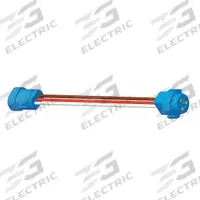 GROTE Adapter Plug: Female PL-3 Connector/Straight Male Pin, 3 Wires, 5 in Wire Lg, 2 Connectors (MPN 66830). Key specifications — Wire Sizes Included: 16 AWG; Features: Male-To-Female Pin Lamp Termination; Connector Type: Straight Male Pin; Compatible Product Type: Stop, Turn, Tail Lights.